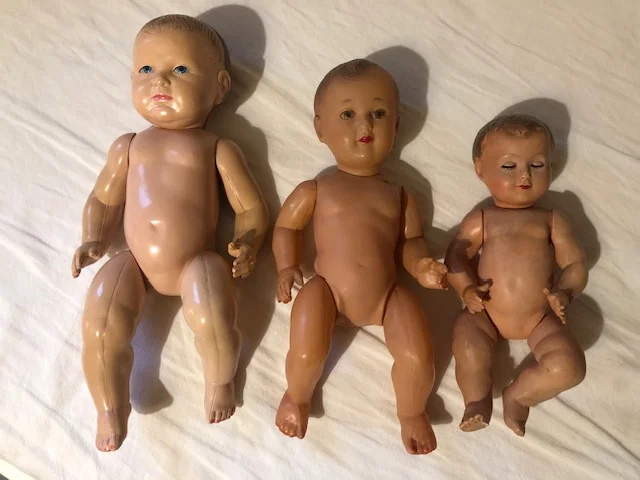 Lot de 3 baigneurs anciens