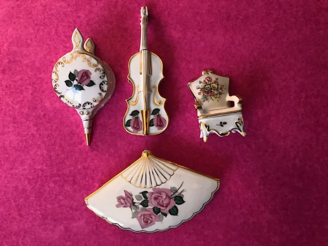 LOT de Boites à bijoux en Porcelaine de Limoges
