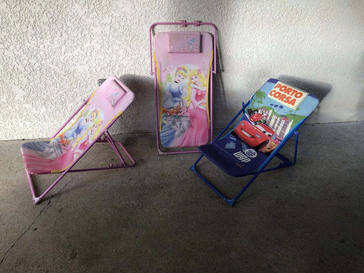 LOT de 3 chaises enfants