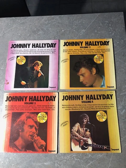 LOT de 4 vinyles Johnny Hallyday