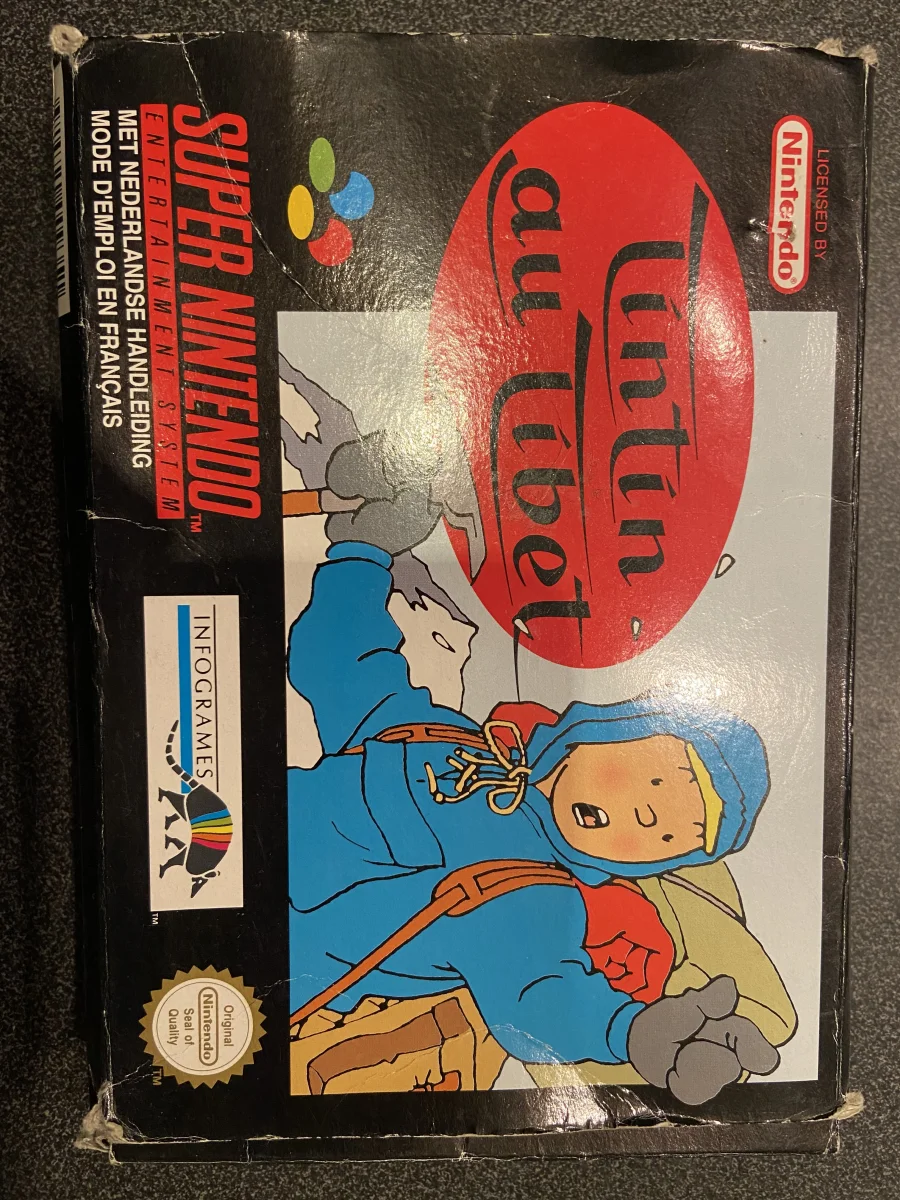 Jeux snes en boîte Tintin
