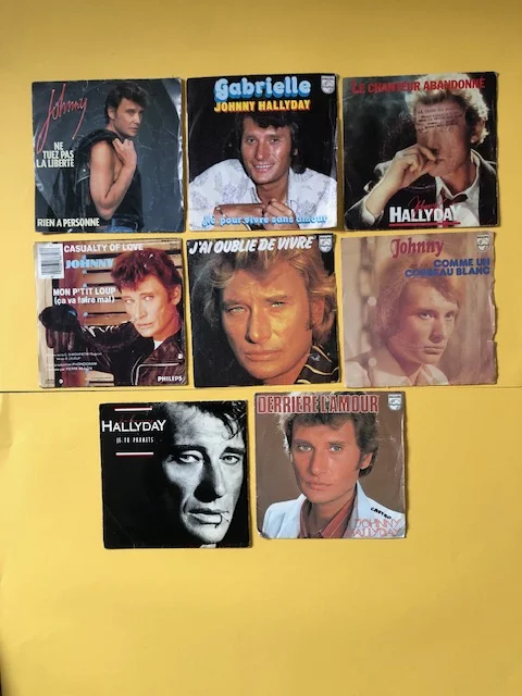 Lot 8 disques Johnny Halliday