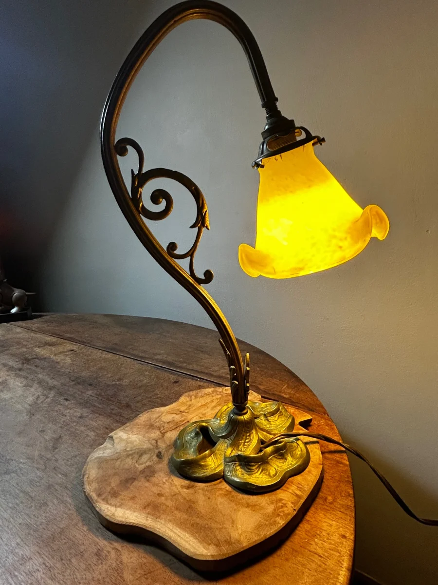 Lampe vintage en laiton