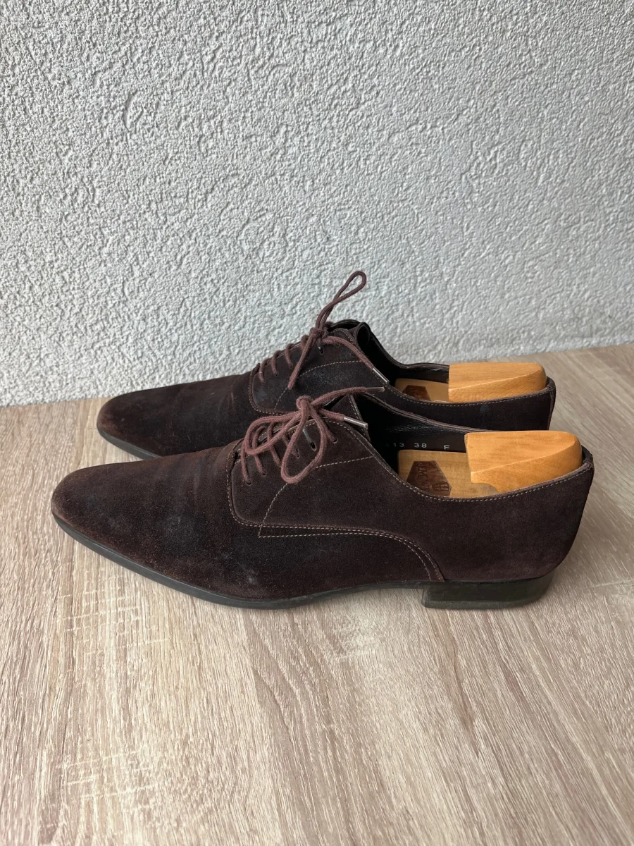 Richelieu Santoni en Daim Marron - Taille 41.5 (6.5 UK)