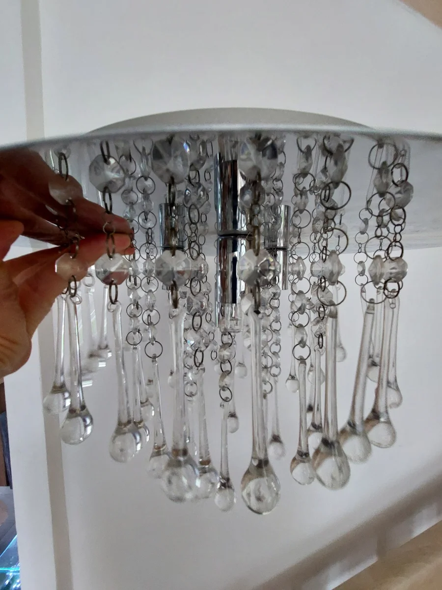 Plafonnier 35 cm imitation cristal