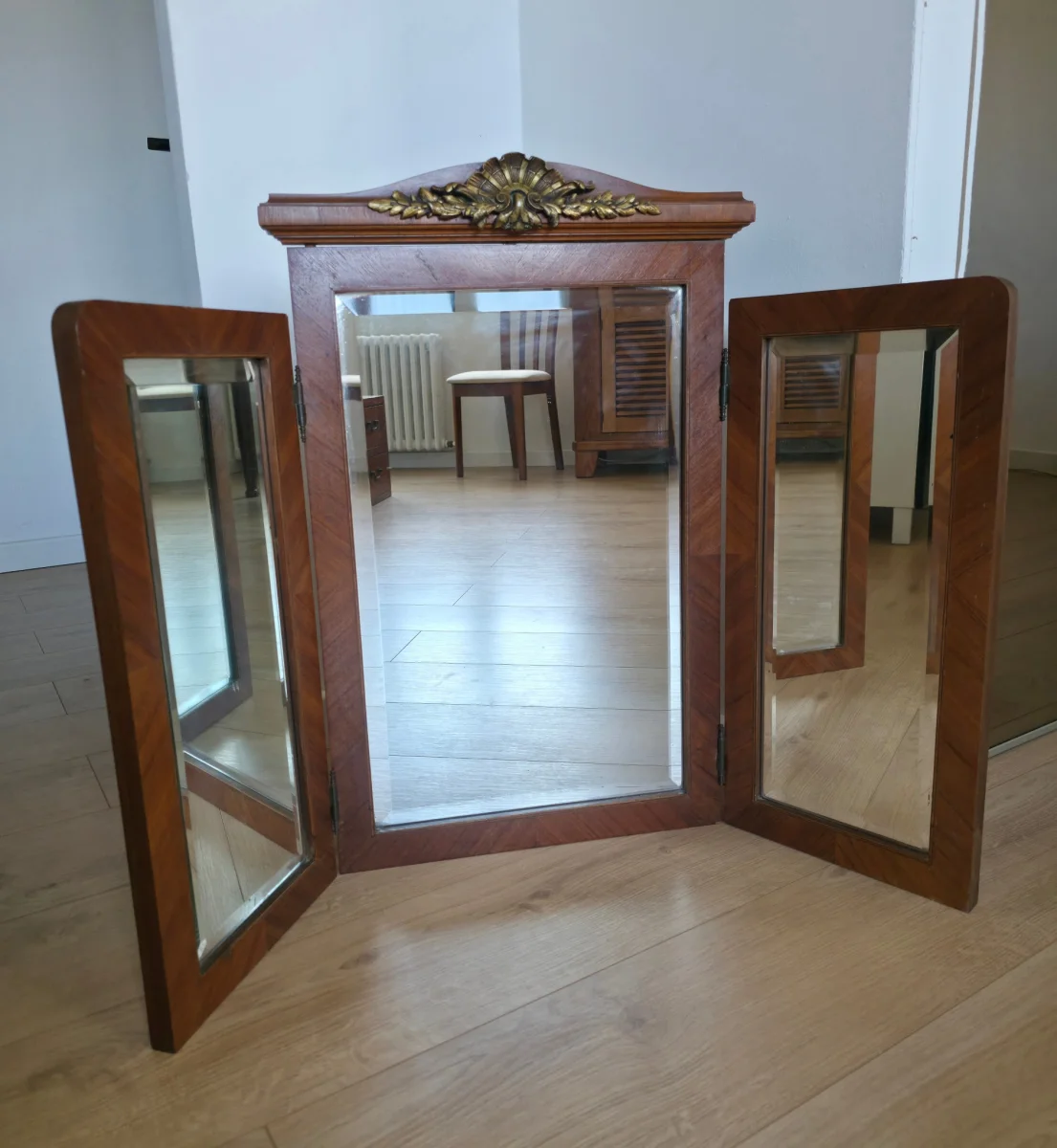 Miroir triptyque ancien