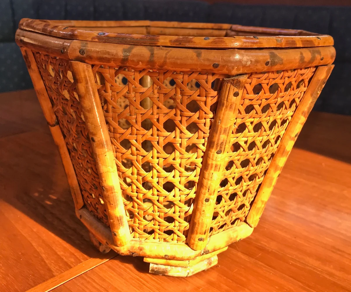 Cache-pot octogonal en bambou