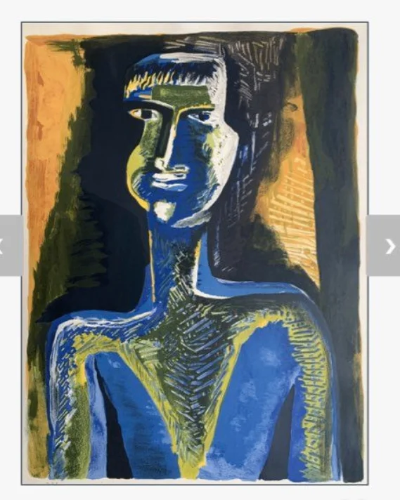 Lithographie Ossip Zadkine "Buste de femme" Numérotée 76/150