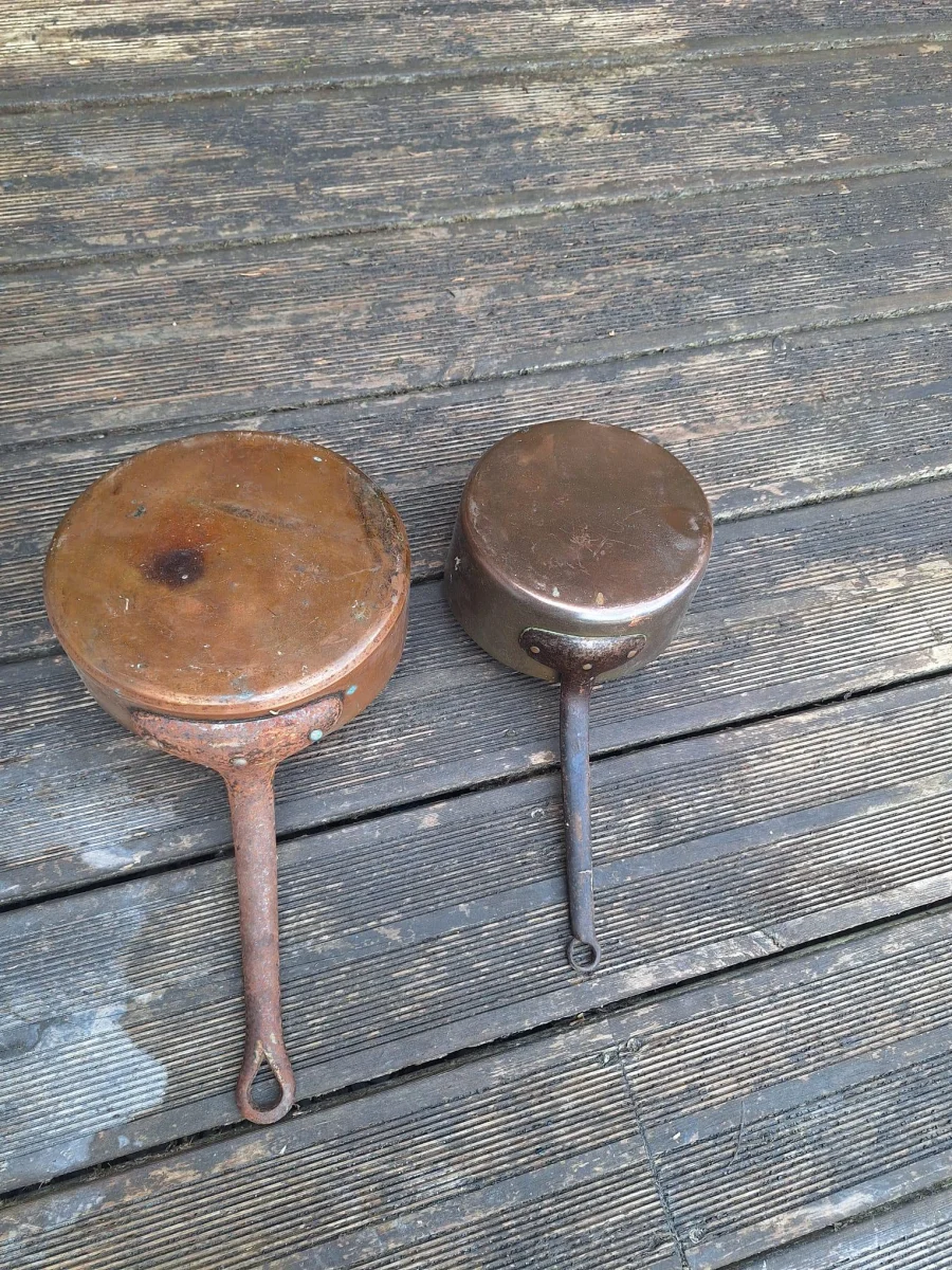 casserole cuivre et objet etain
