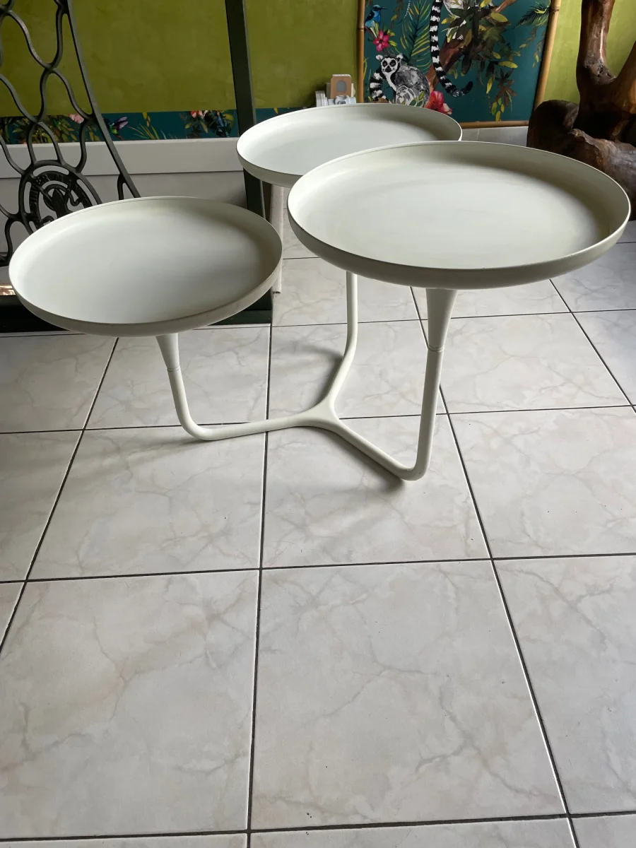 Table basse 3 plateaux année 70