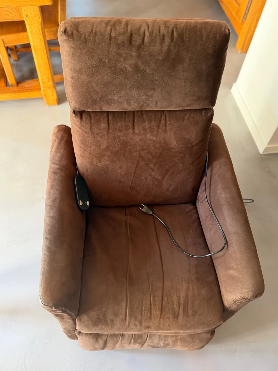 Fauteuil relax électrique marron